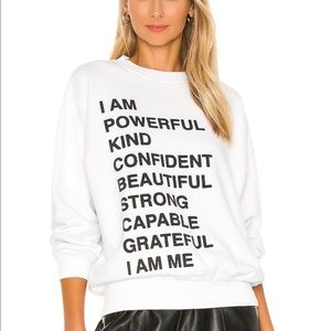 Anine Bing Empowerment Ramona Sweatshirt White LG